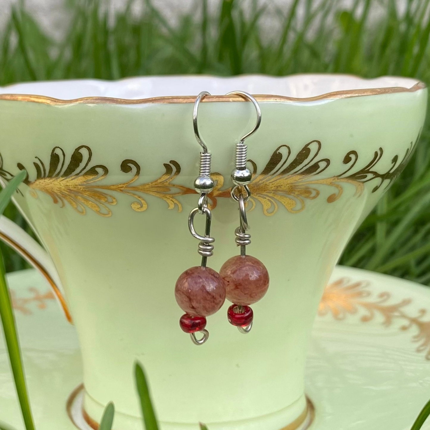 Strawberry Quartz Earrings