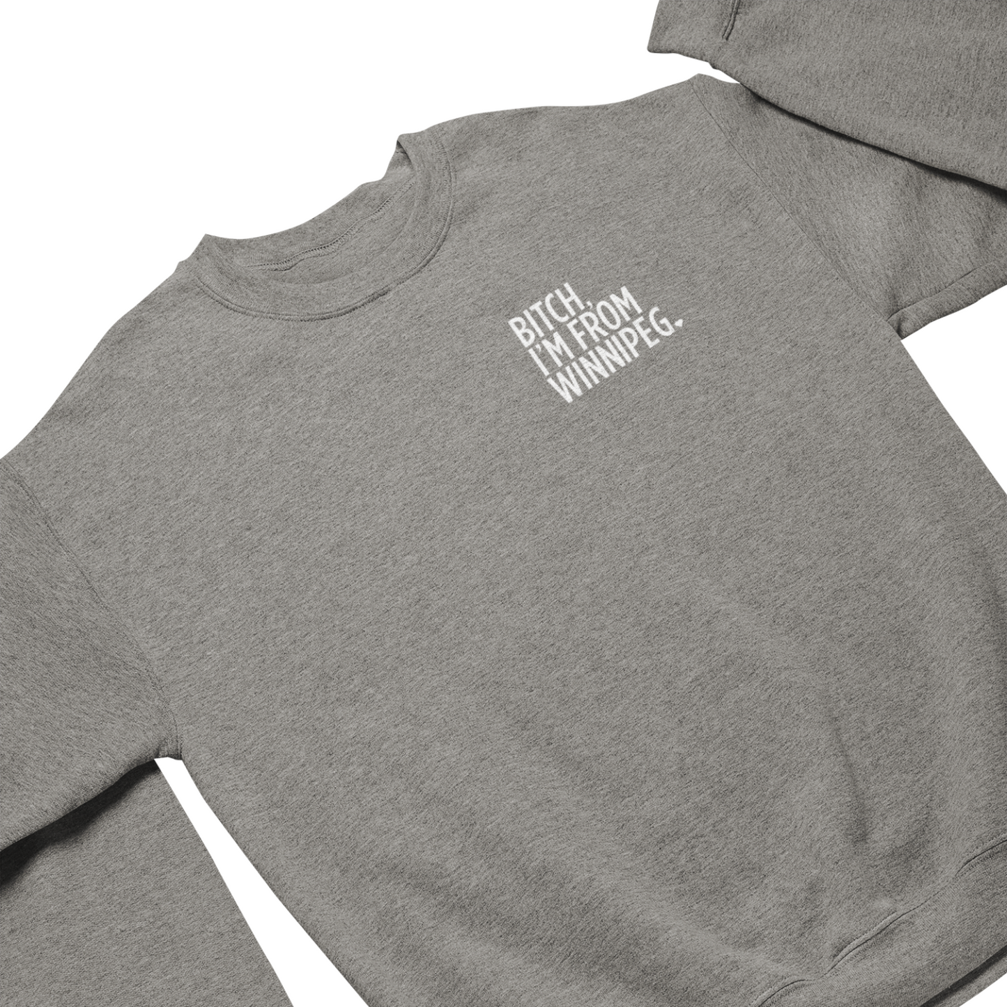 BIFW Crewneck | White on Athletic Grey