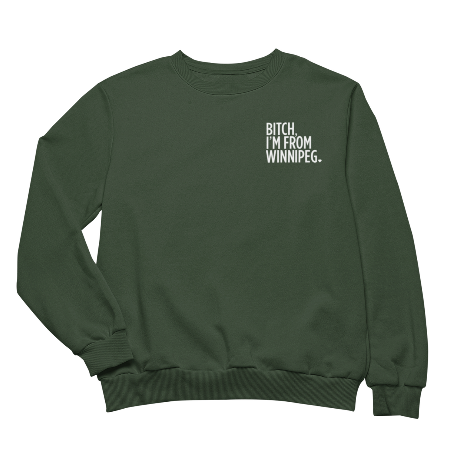 BIFW Crewneck | White on Forest