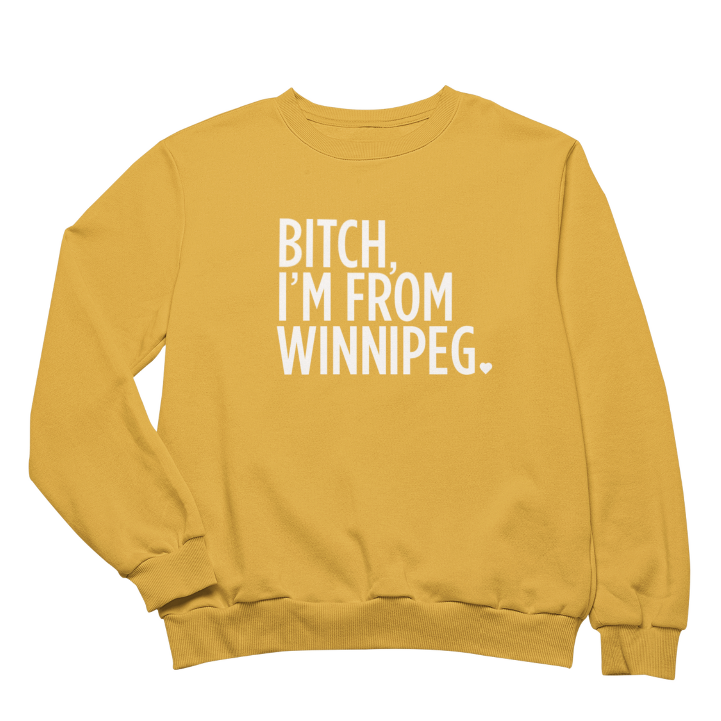 BIFW Crewneck | White on Mustard