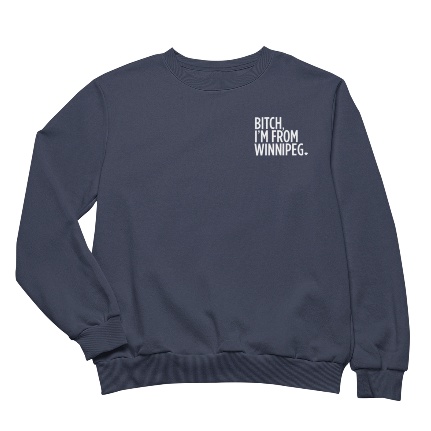 BIFW Crewneck | White on Navy
