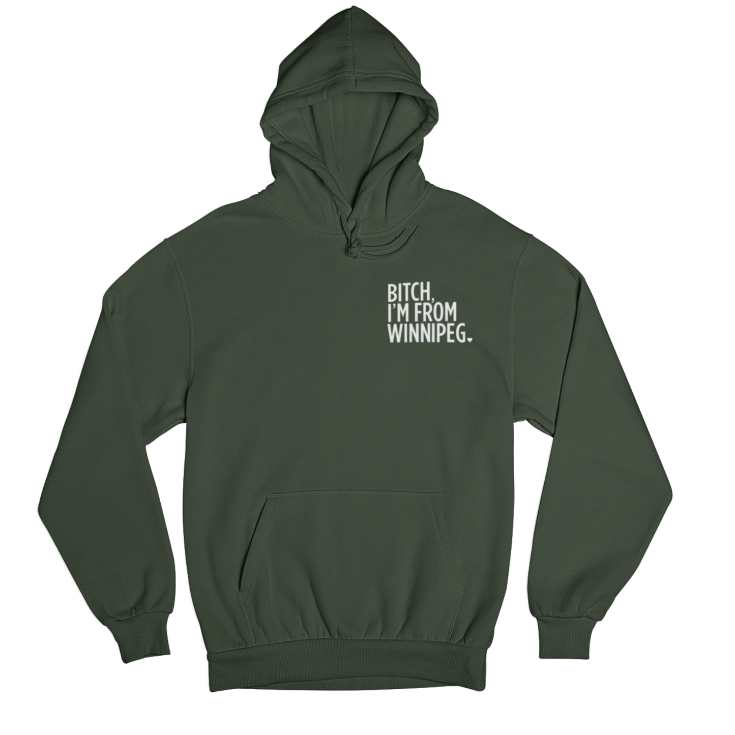 BIFW Hoodie | White on Forest