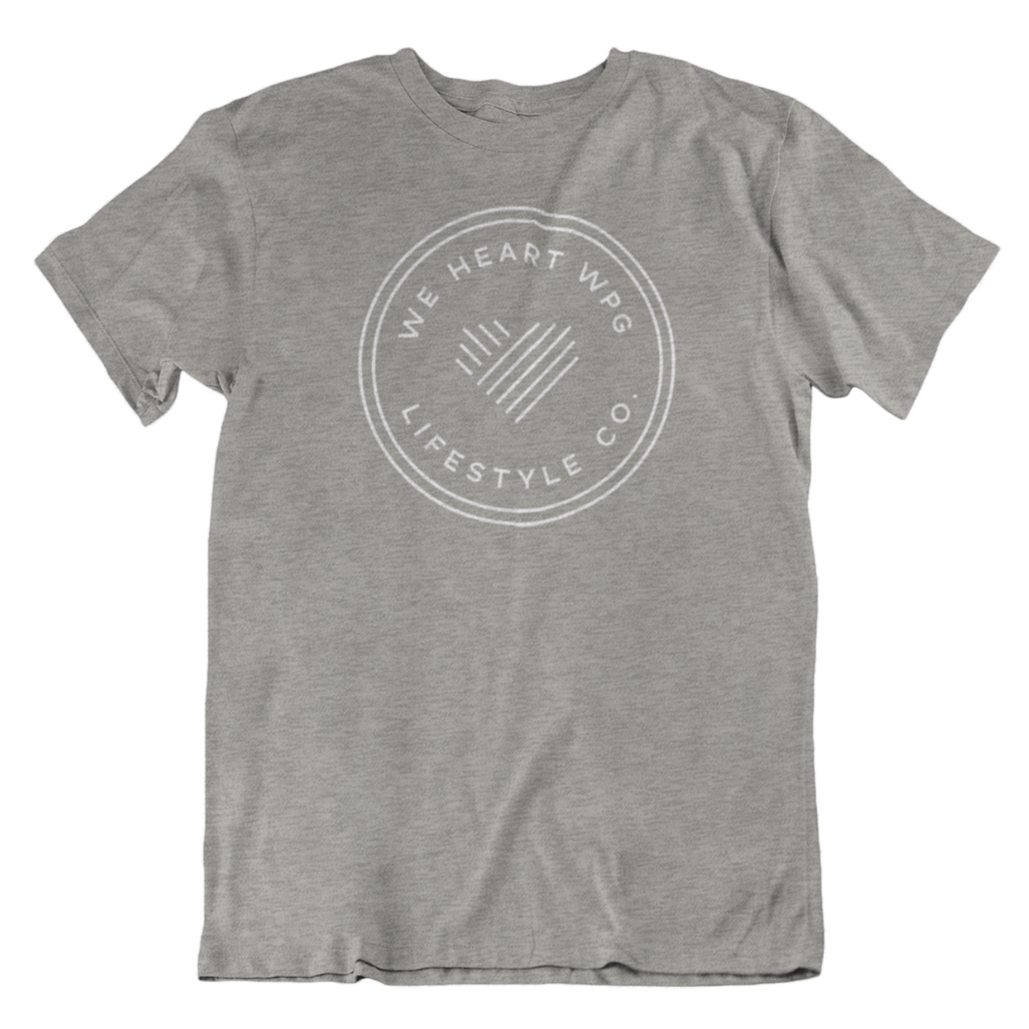 WHW Lifestyle Tee | White on Athletic Grey