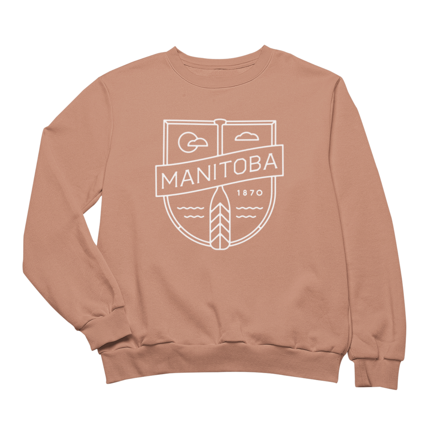 MB Cottage Crewneck | White on Dusty Rose