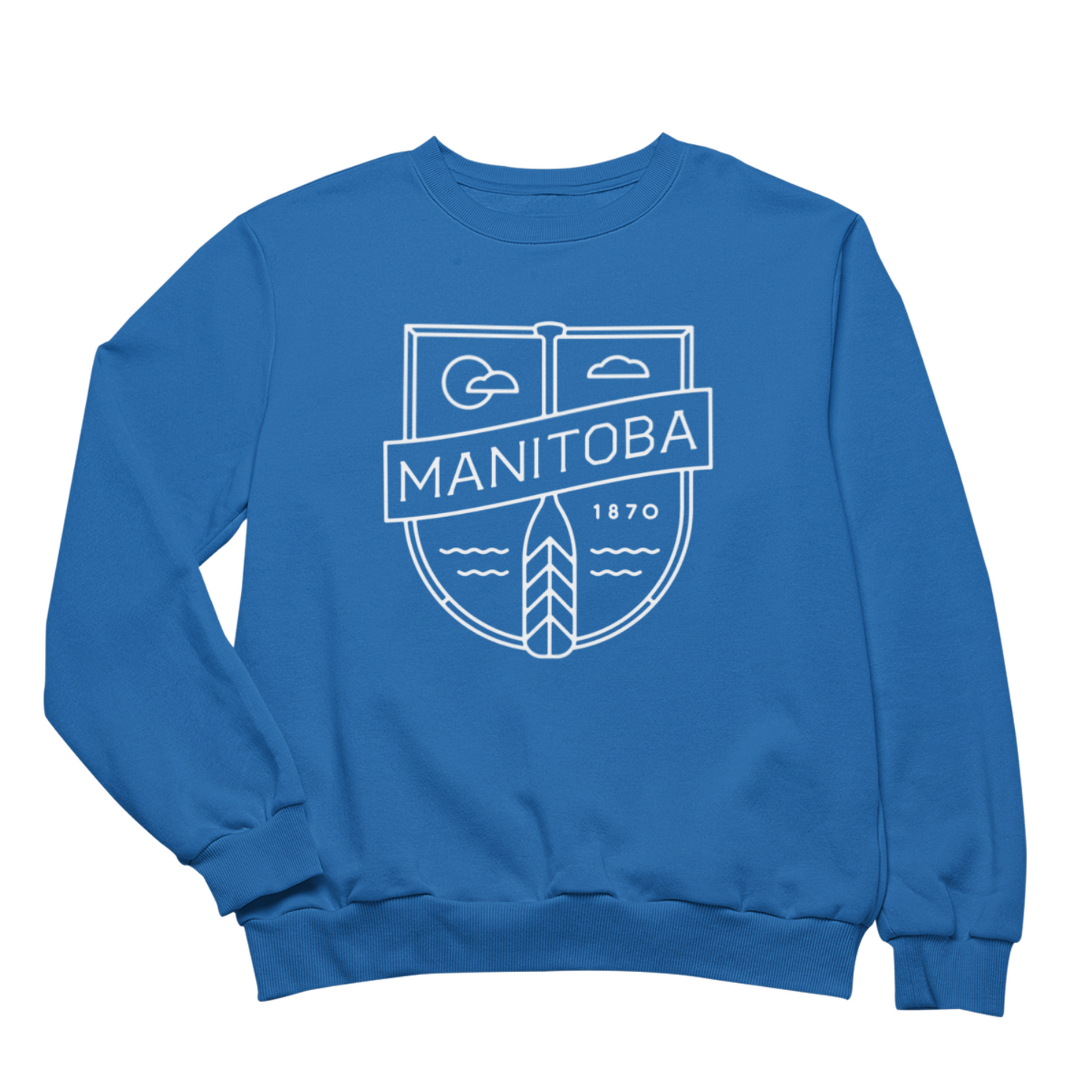 MB Cottage Crewneck | White on Royal