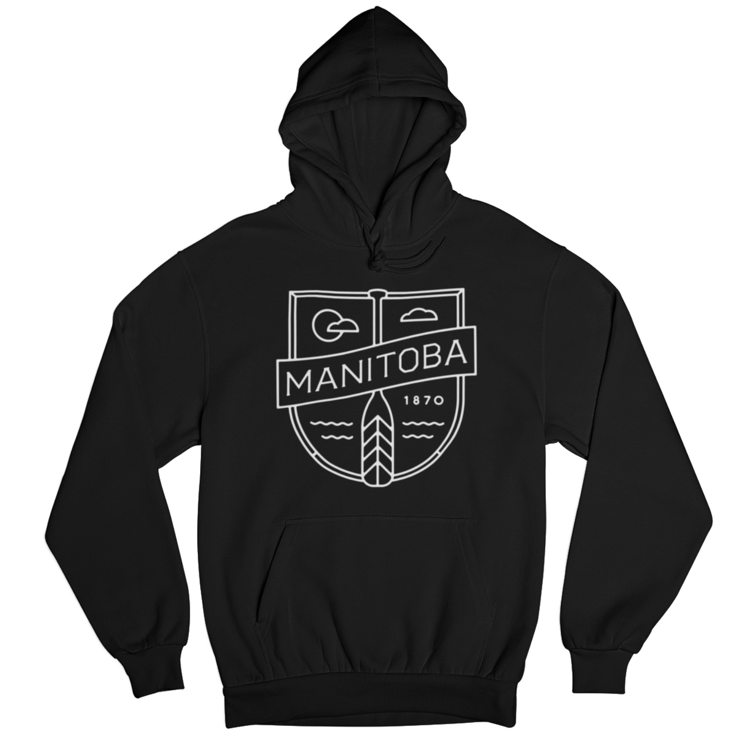 MB Cottage Hoodie | White on Black