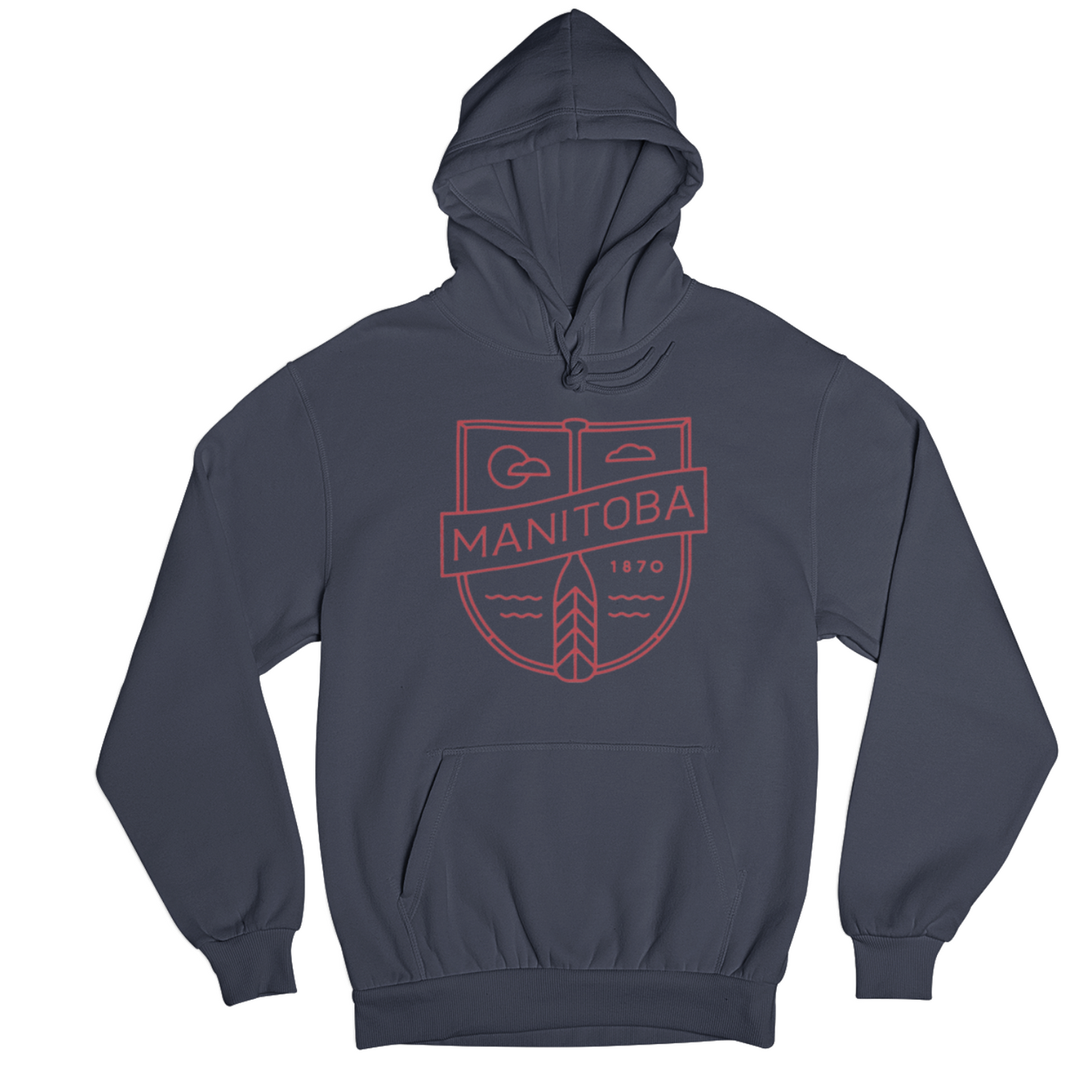 MB Cottage Hoodie | Red on Navy