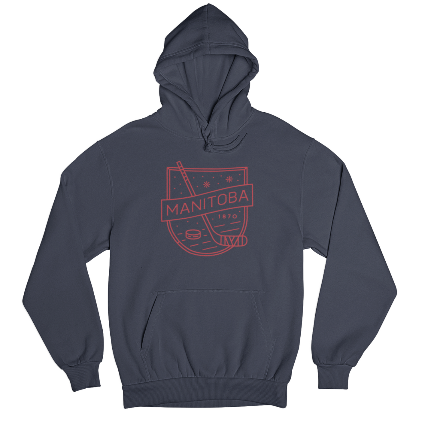 MB Hockey Hoodie | Red on Navy