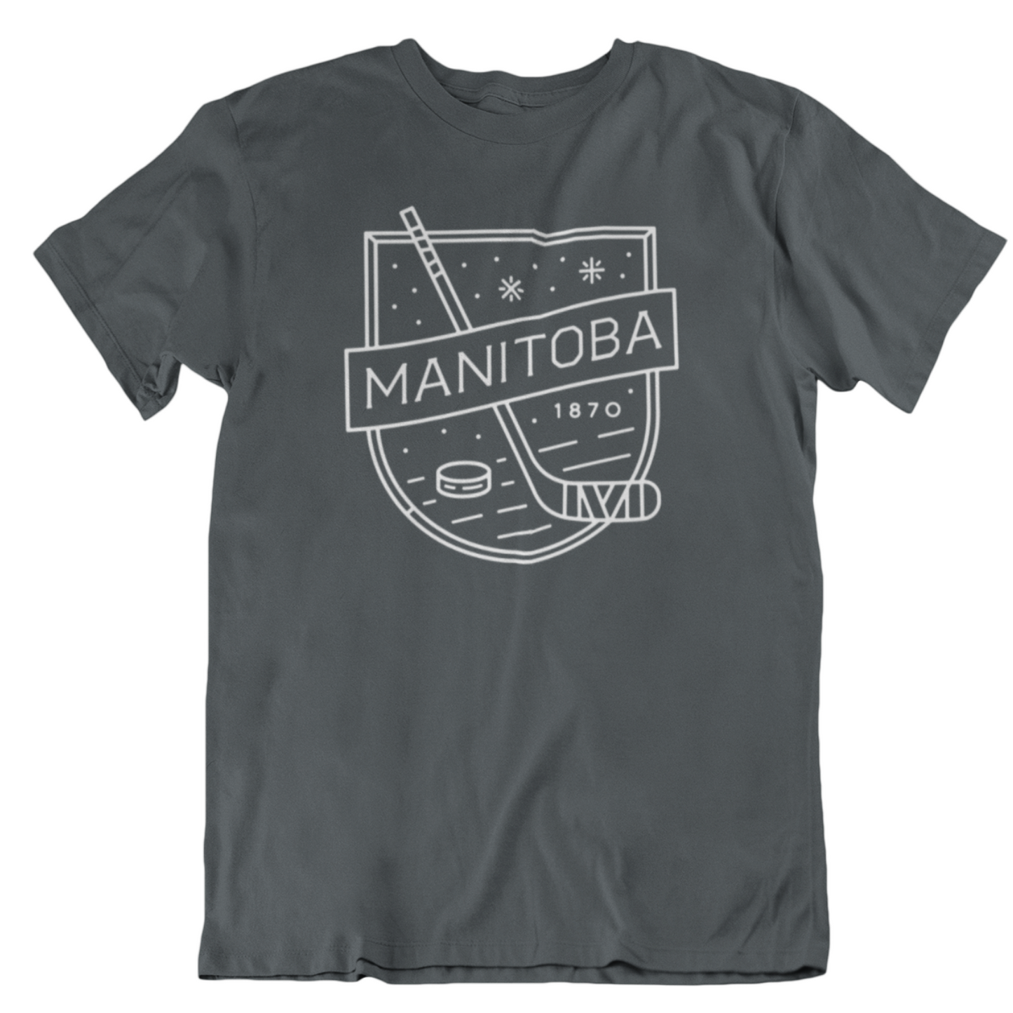 MB Hockey Tee | White on Charcoal
