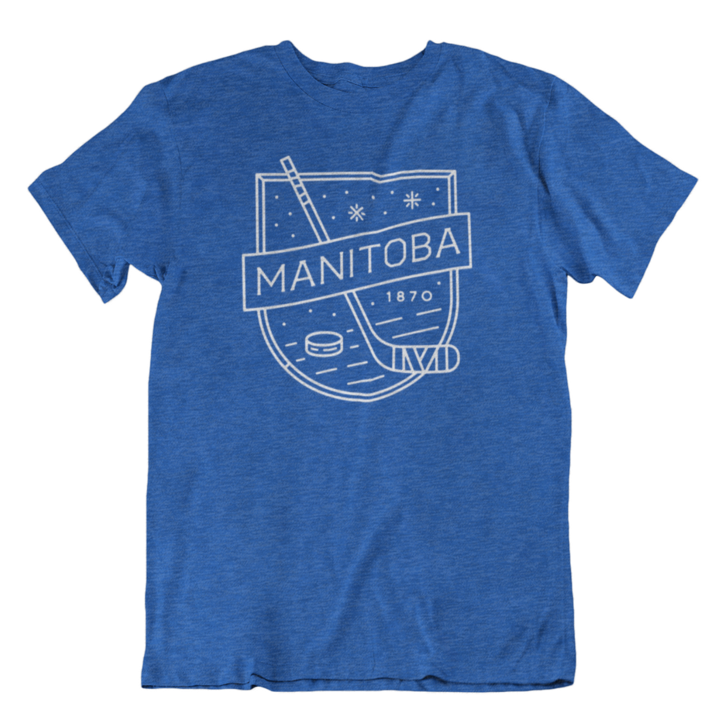 MB Hockey Tee | White on Heather Royal