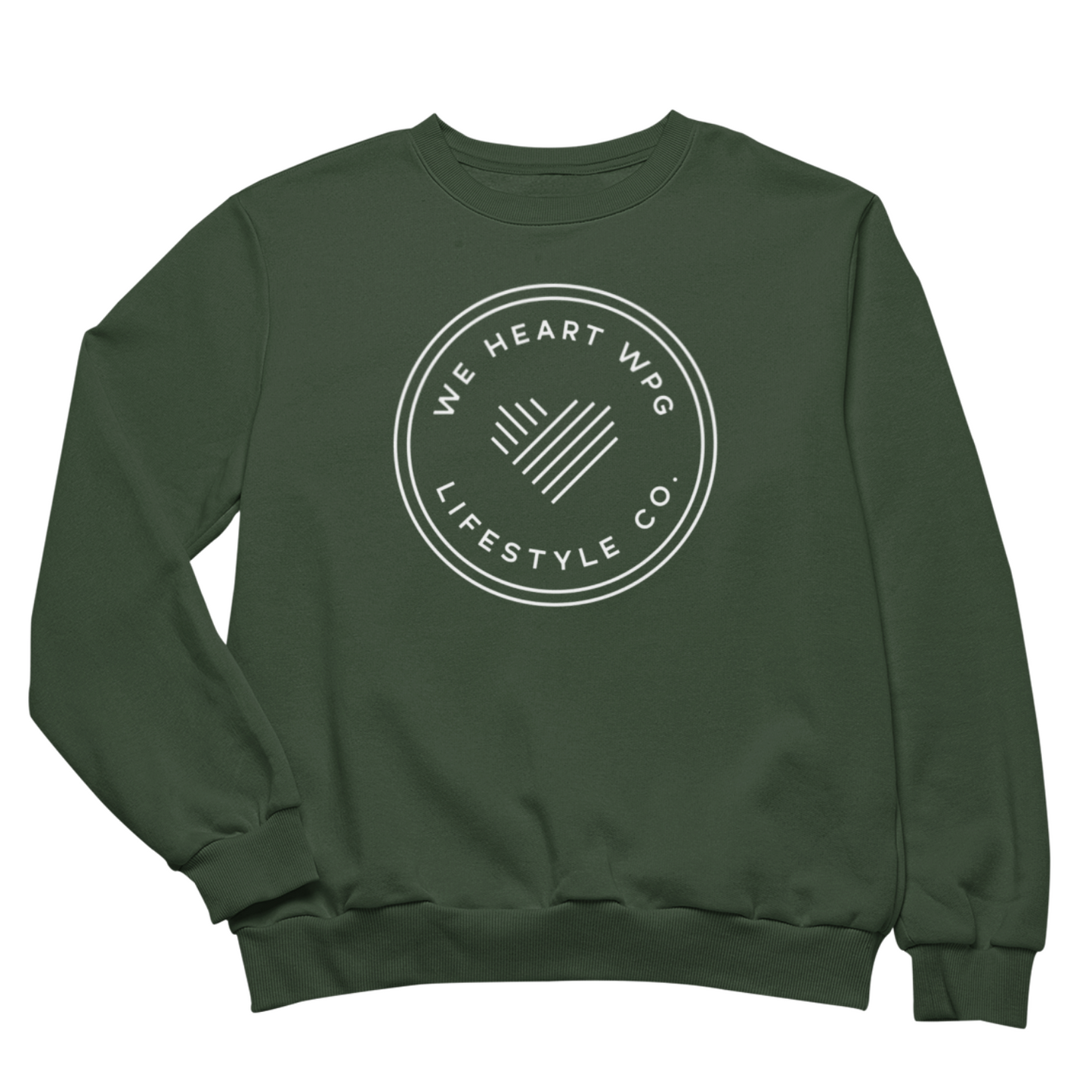 WHW Lifestyle Crewneck | White on Forest