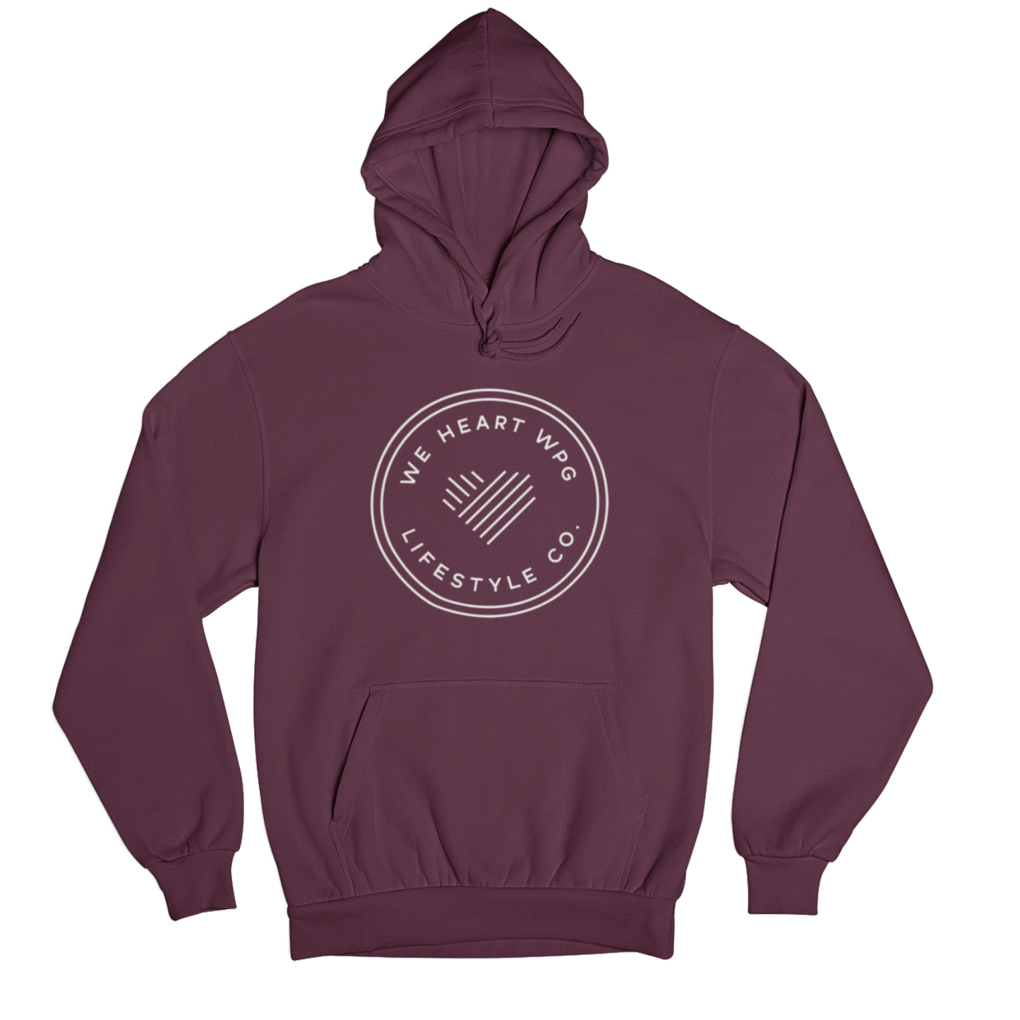 WHW Lifestyle Hoodie | White on Maroon