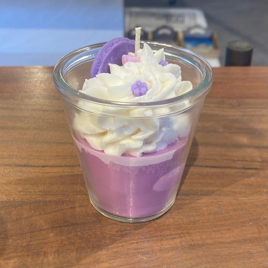 Purple Macaron Candle