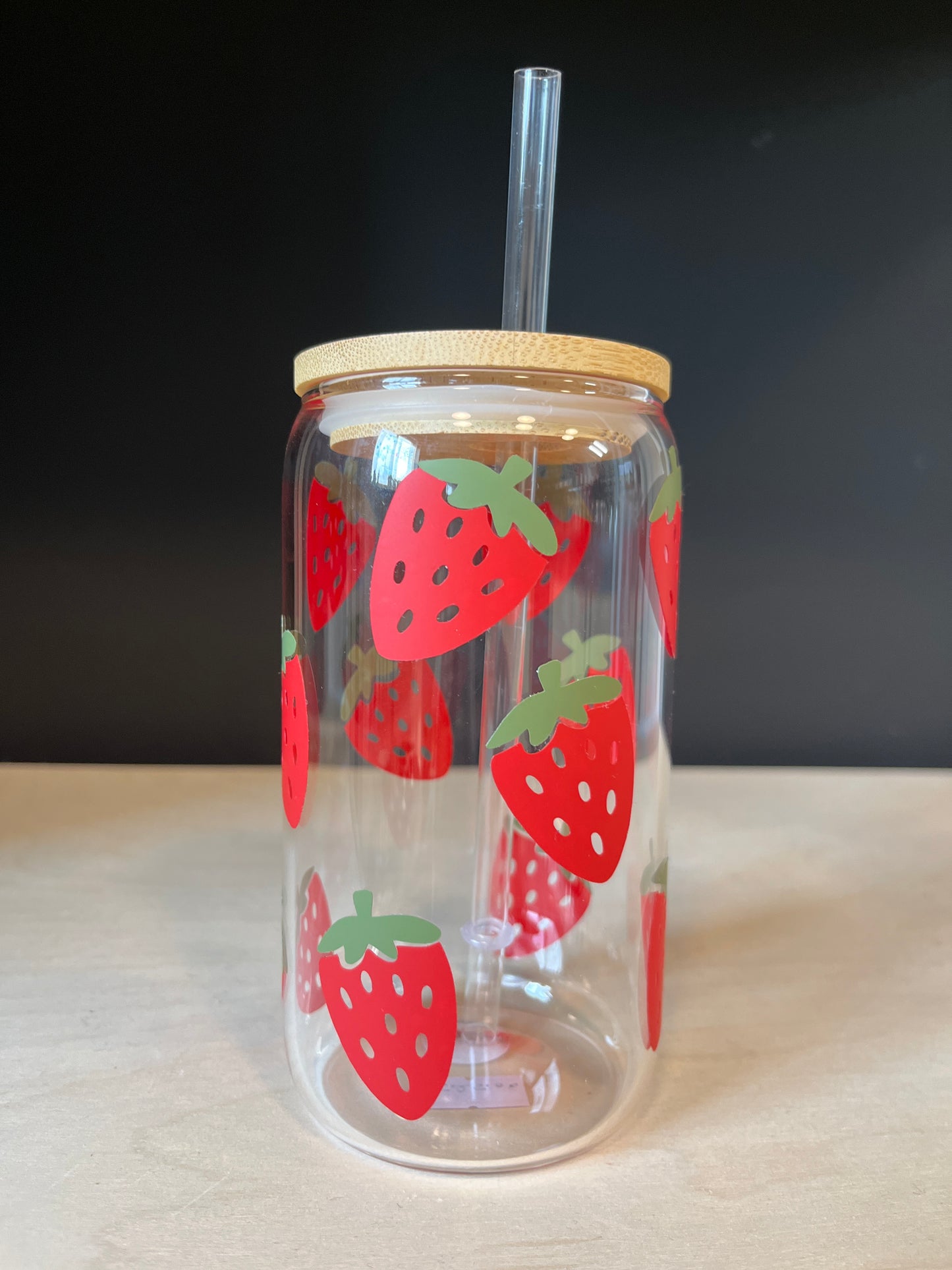 Strawberry Glass Tumbler