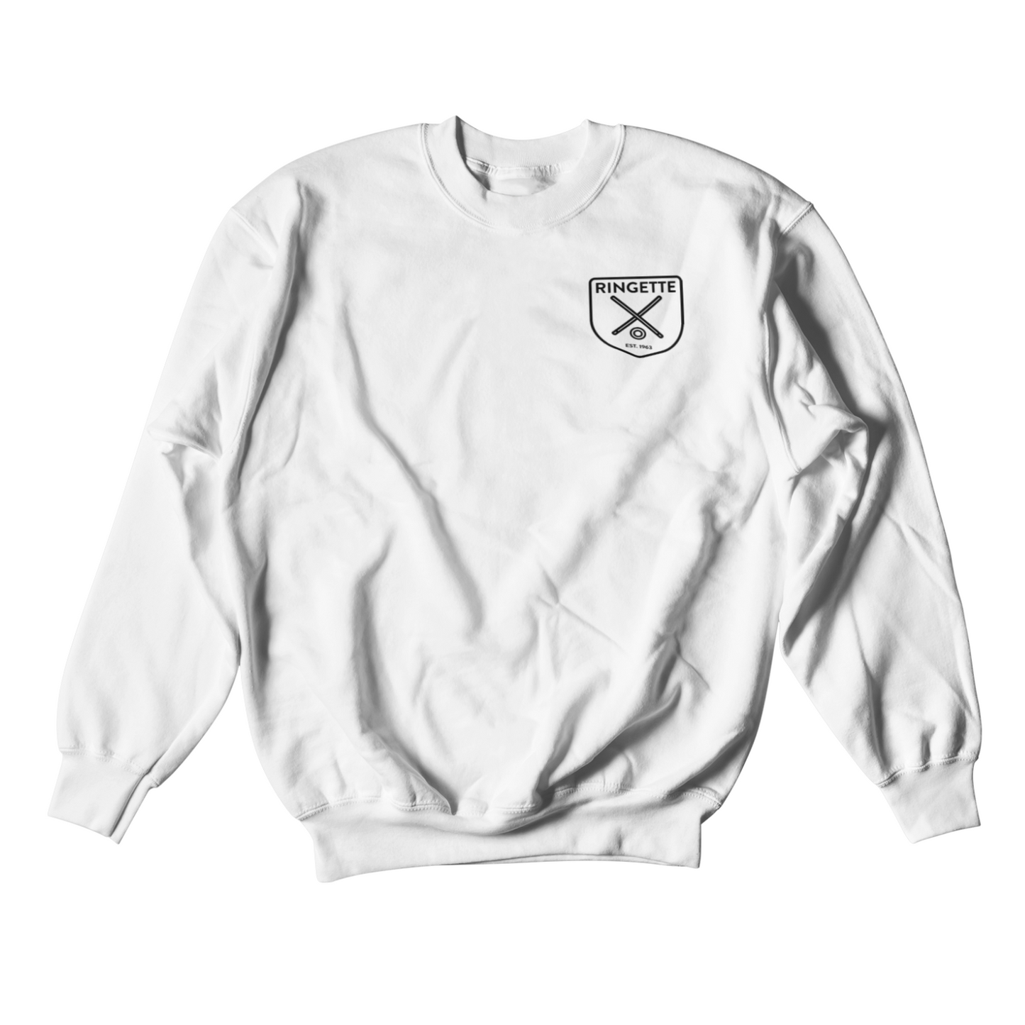 Ringette Crest Crewneck | Black on White (YOUTH)