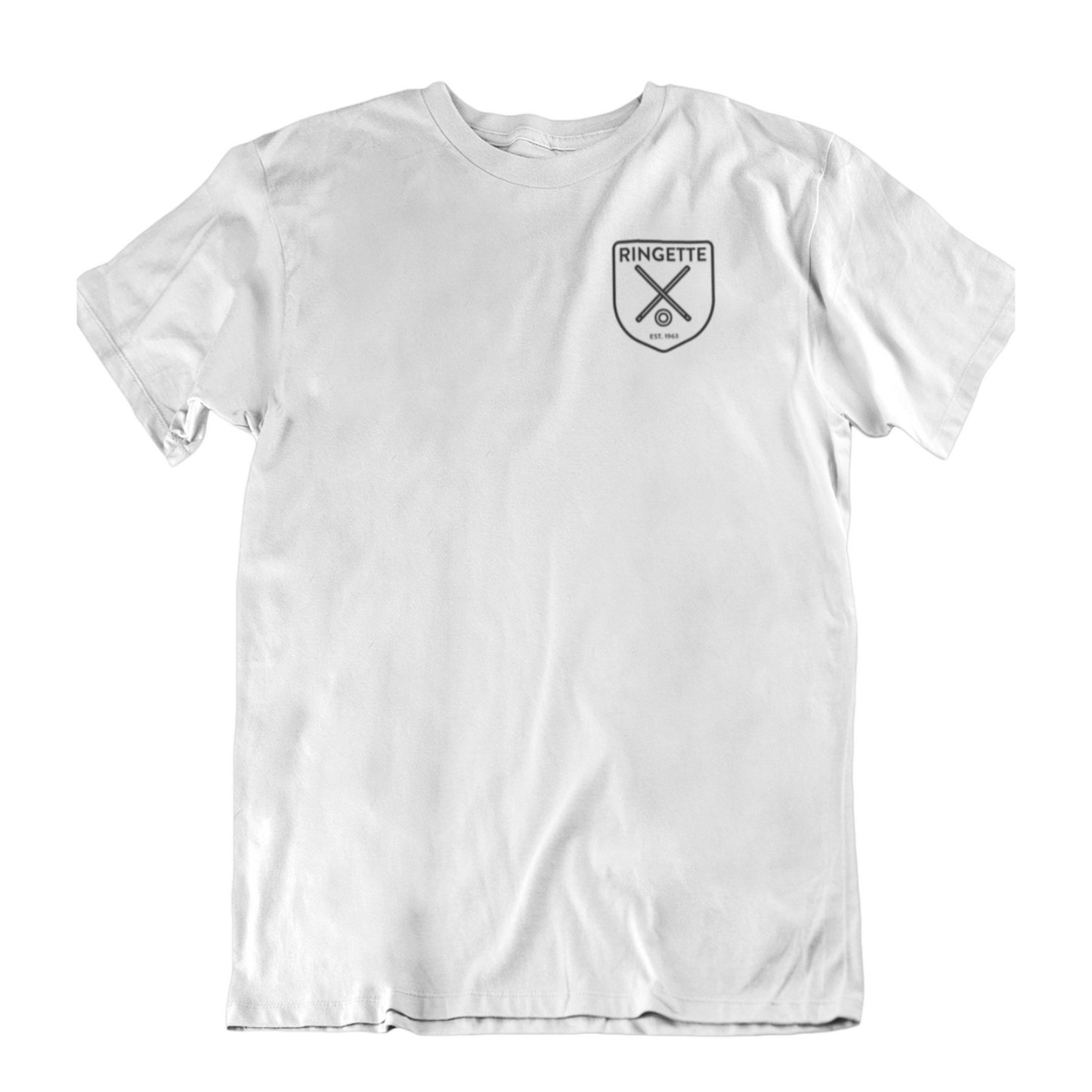 Ringette Crest Tee | Black on White (YOUTH)