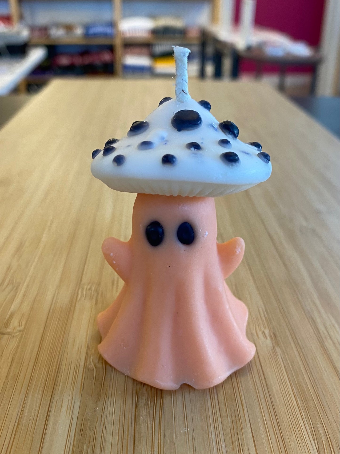 Orange Mushroom Ghost Candle