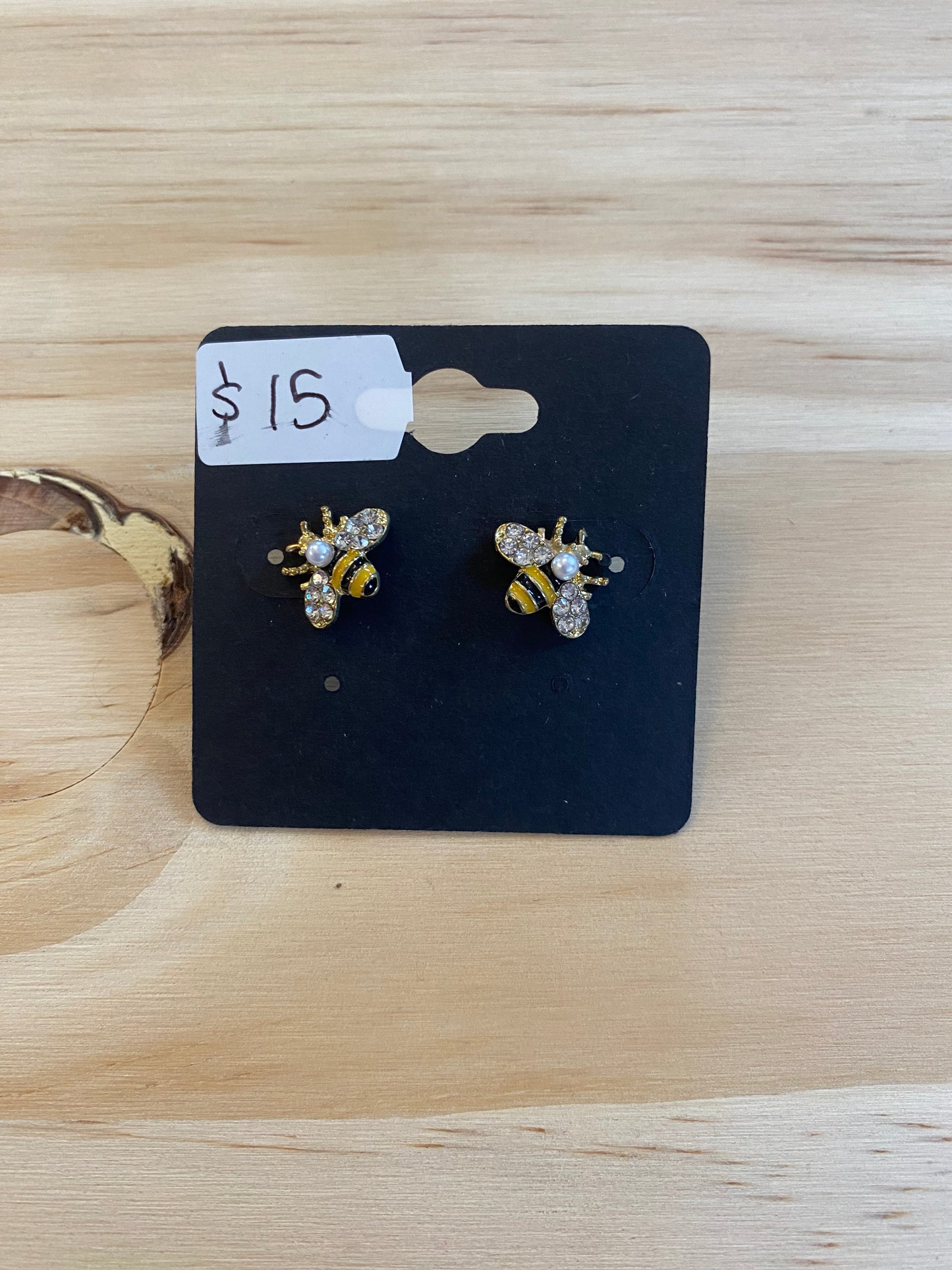 Bee-Jeweled Stud Earrings