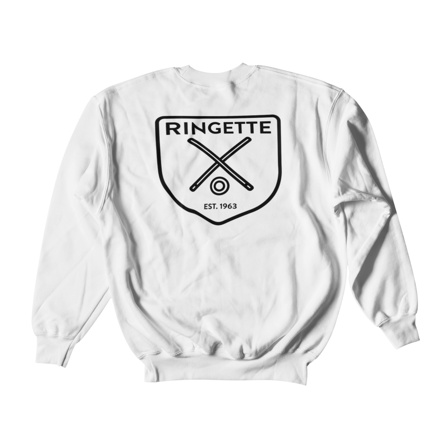 Ringette Crest Crewneck | Black on White (YOUTH)