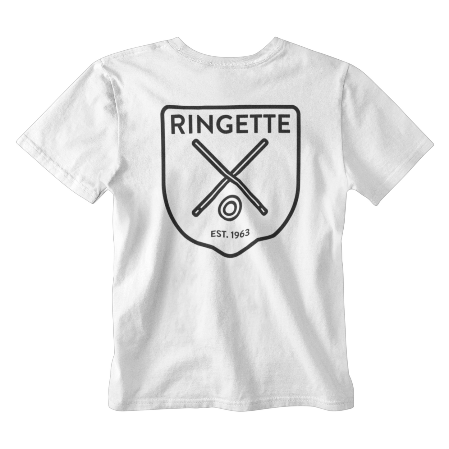 Ringette Crest Tee | Black on White (YOUTH)