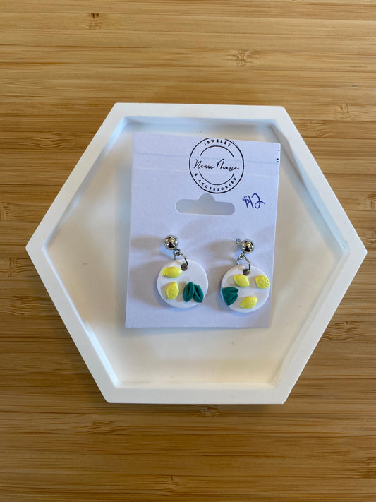 Lemon Circle Earrings