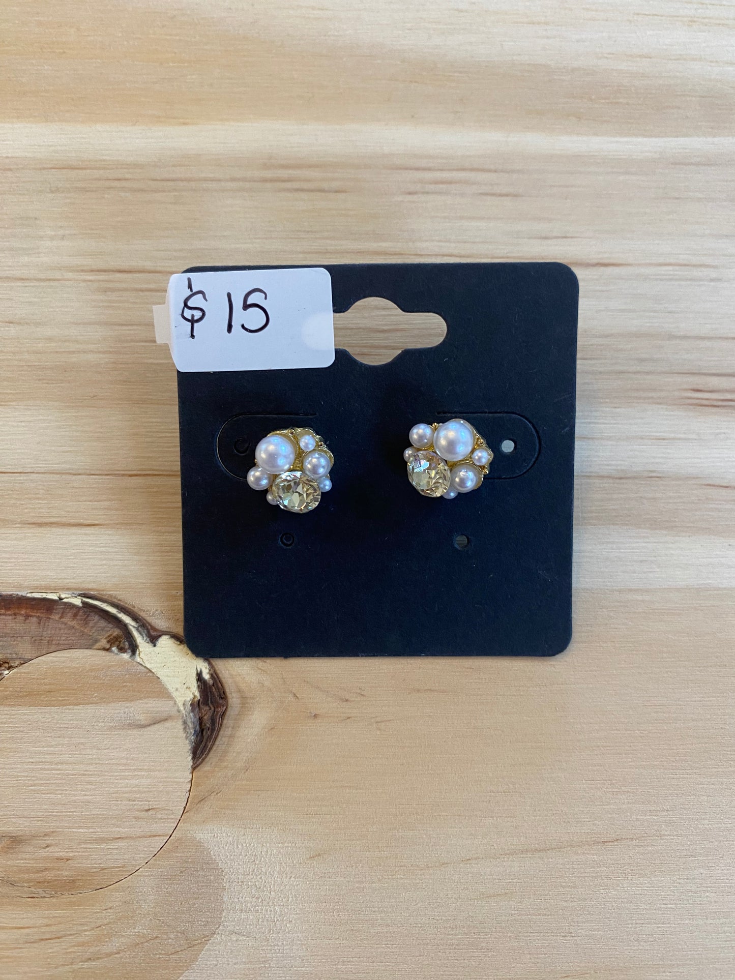 Yellow Jewel Stud Earrings