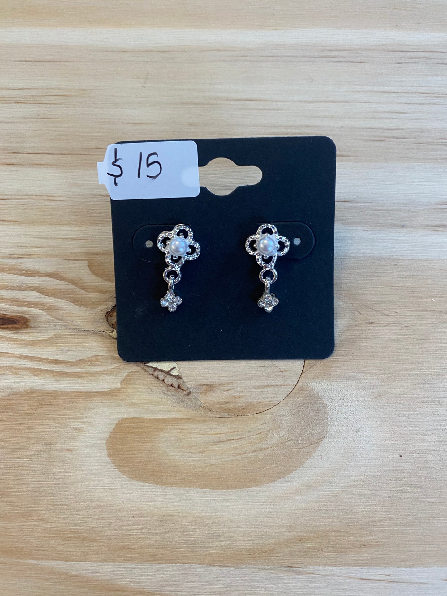 Silver Flower Earrings