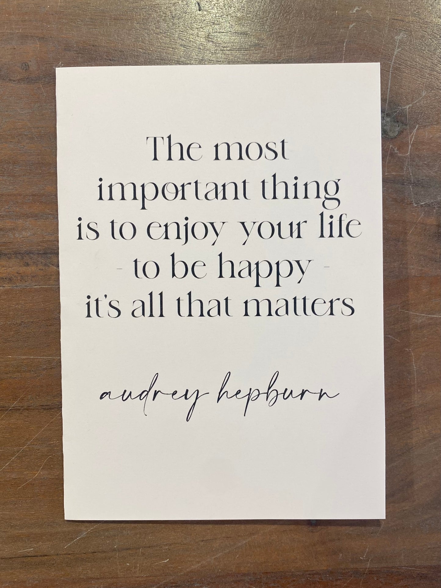 "The Most Important Thing" Card