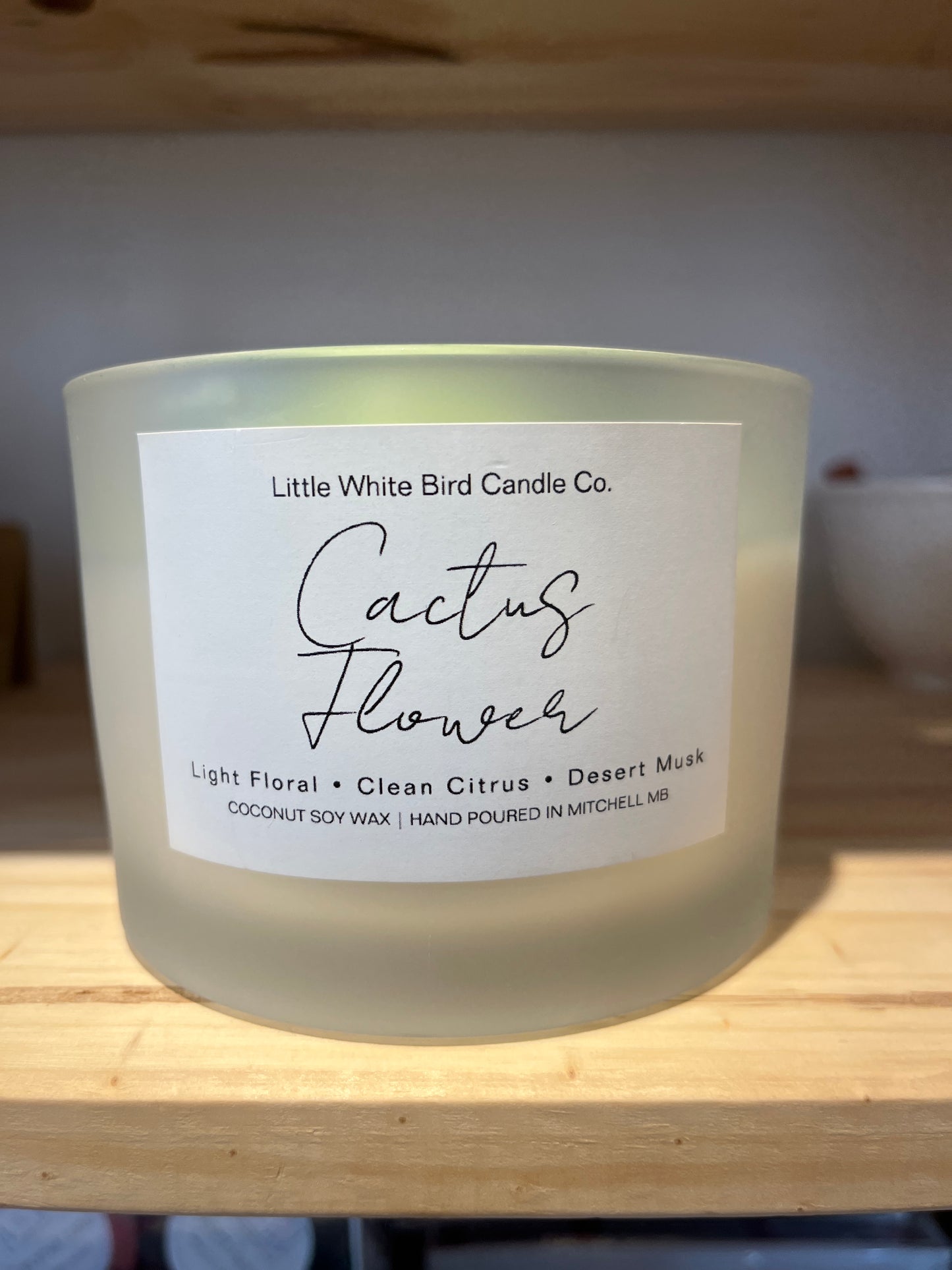 Cactus Flower Succulent Candle