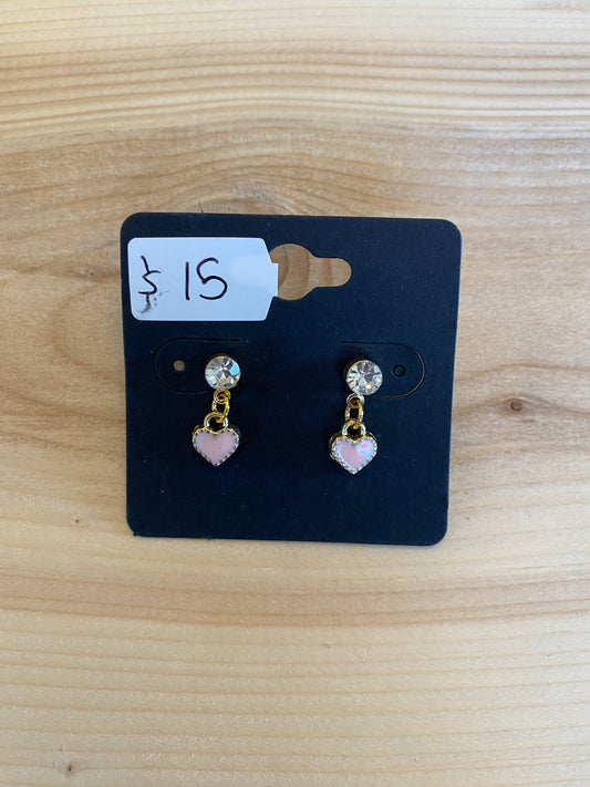 Little Pink Heart Earrings