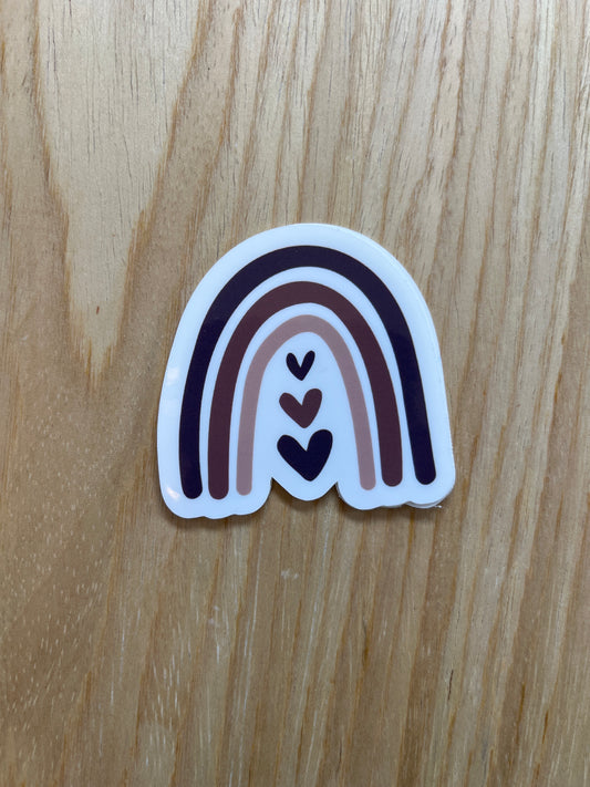 Rainbow And Hearts Sticker