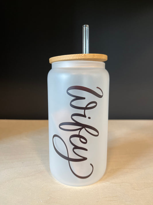 Wifey Frosted Glass Tumbler