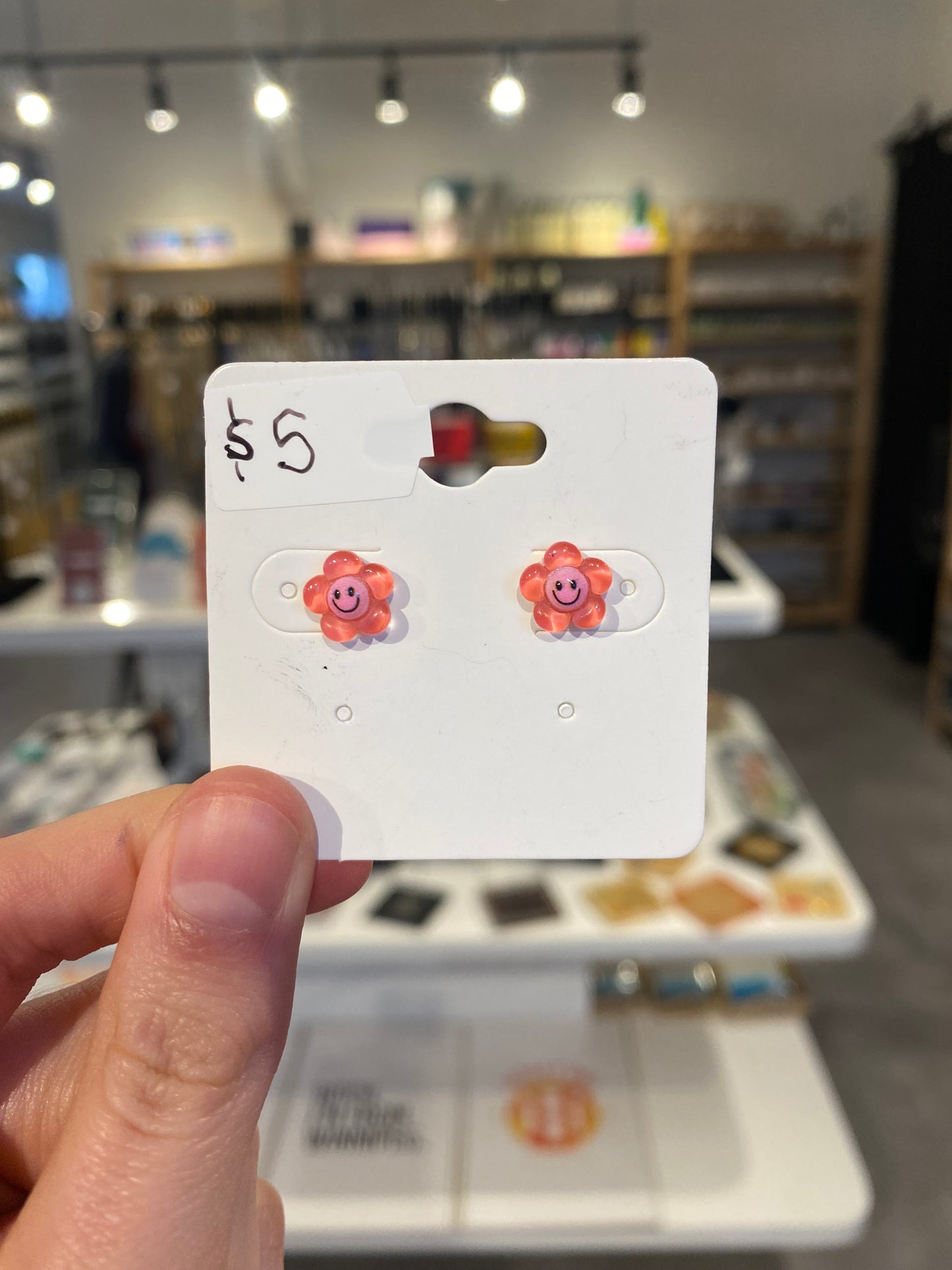 Smiley Flower Stud Earrings