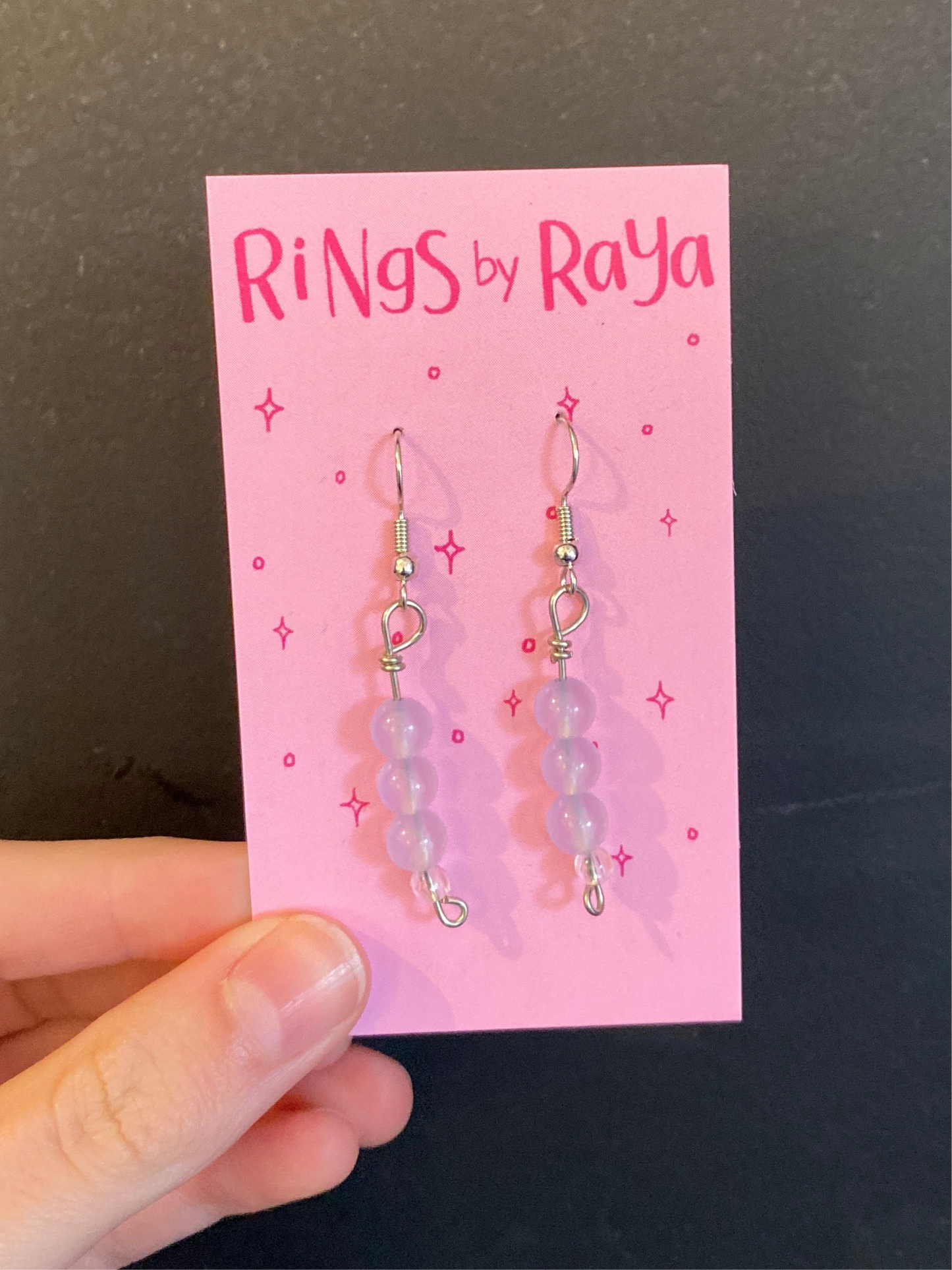 Lavender Quartzite Crystal Earrings