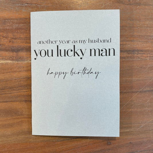 "Another Year As My Husband" Card