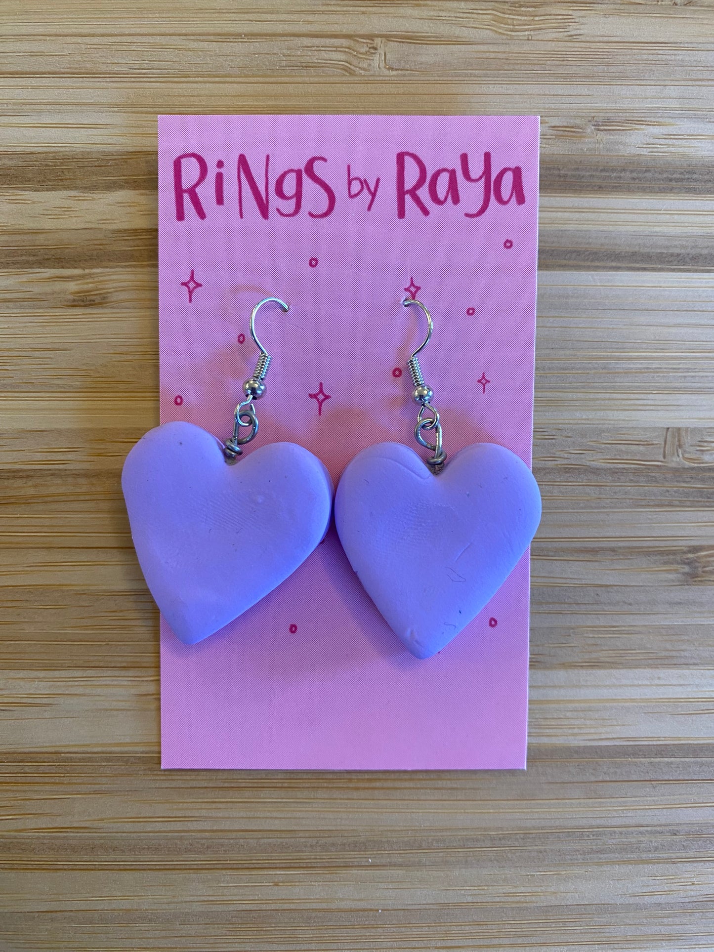 Purple Heart Earrings