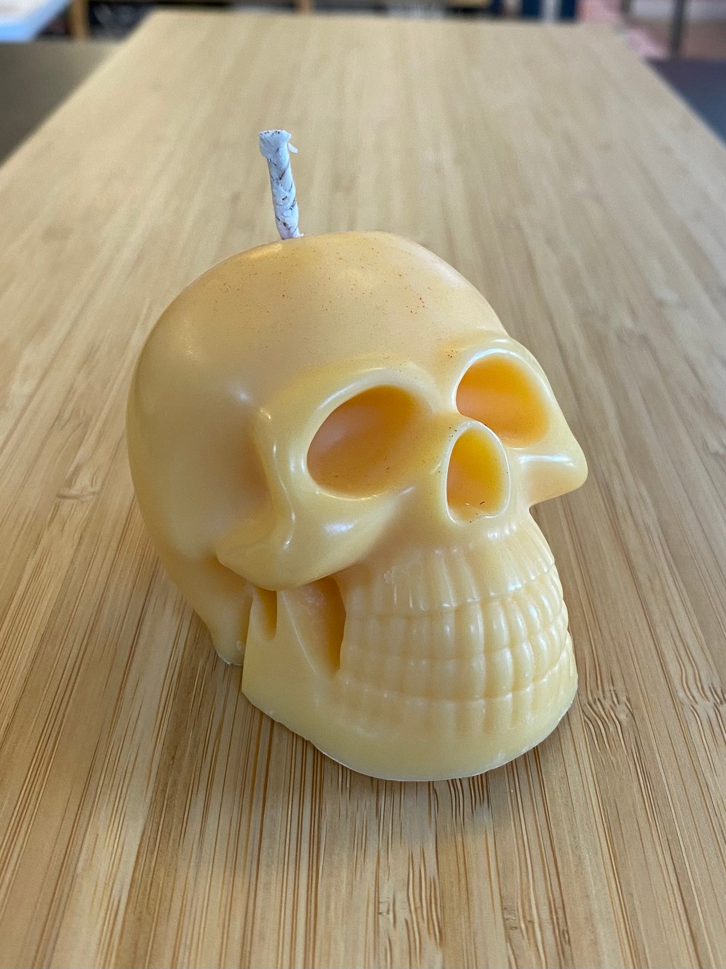 Orange Skull Candle