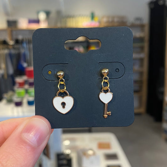 Lock and Key Earrings