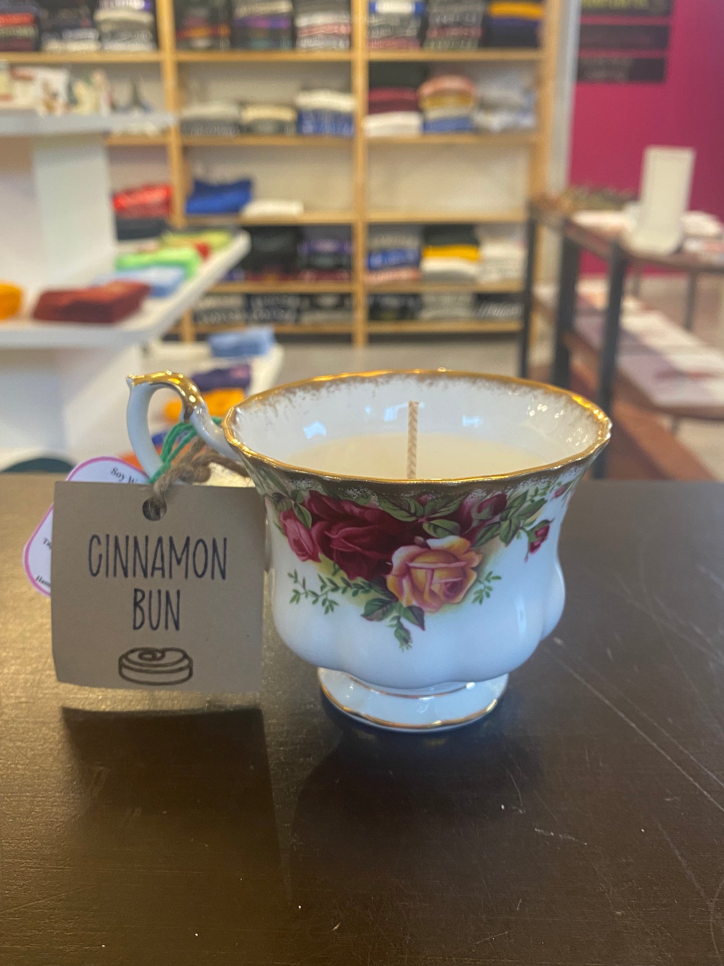 Cinnamon Bun Teacup Candle