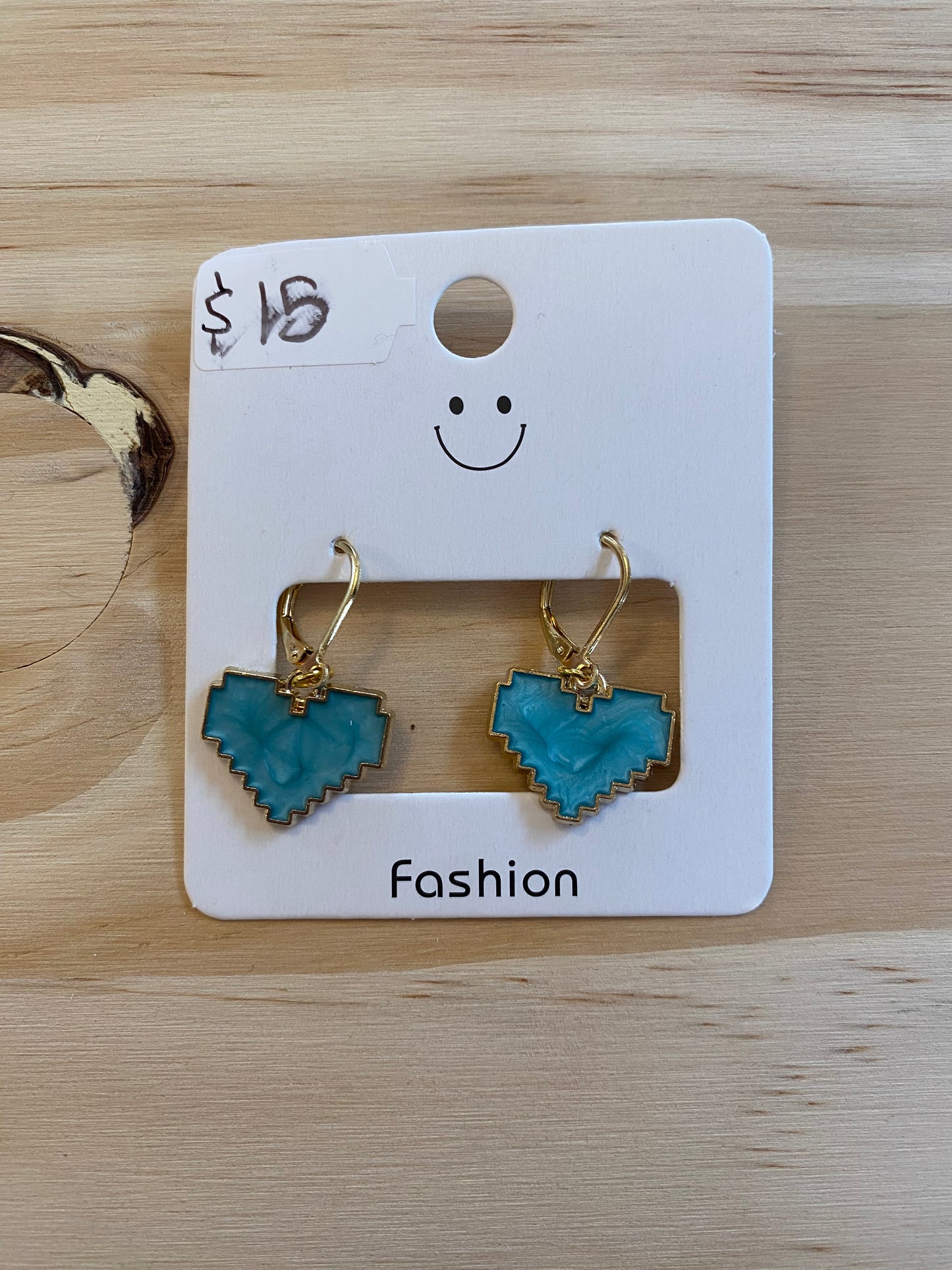 Pixelated Heart Earrings