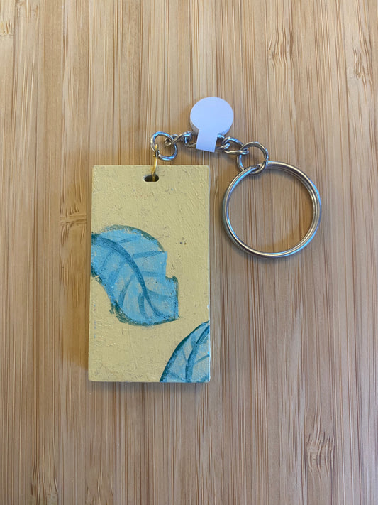 Rectangular Leaves Keychain