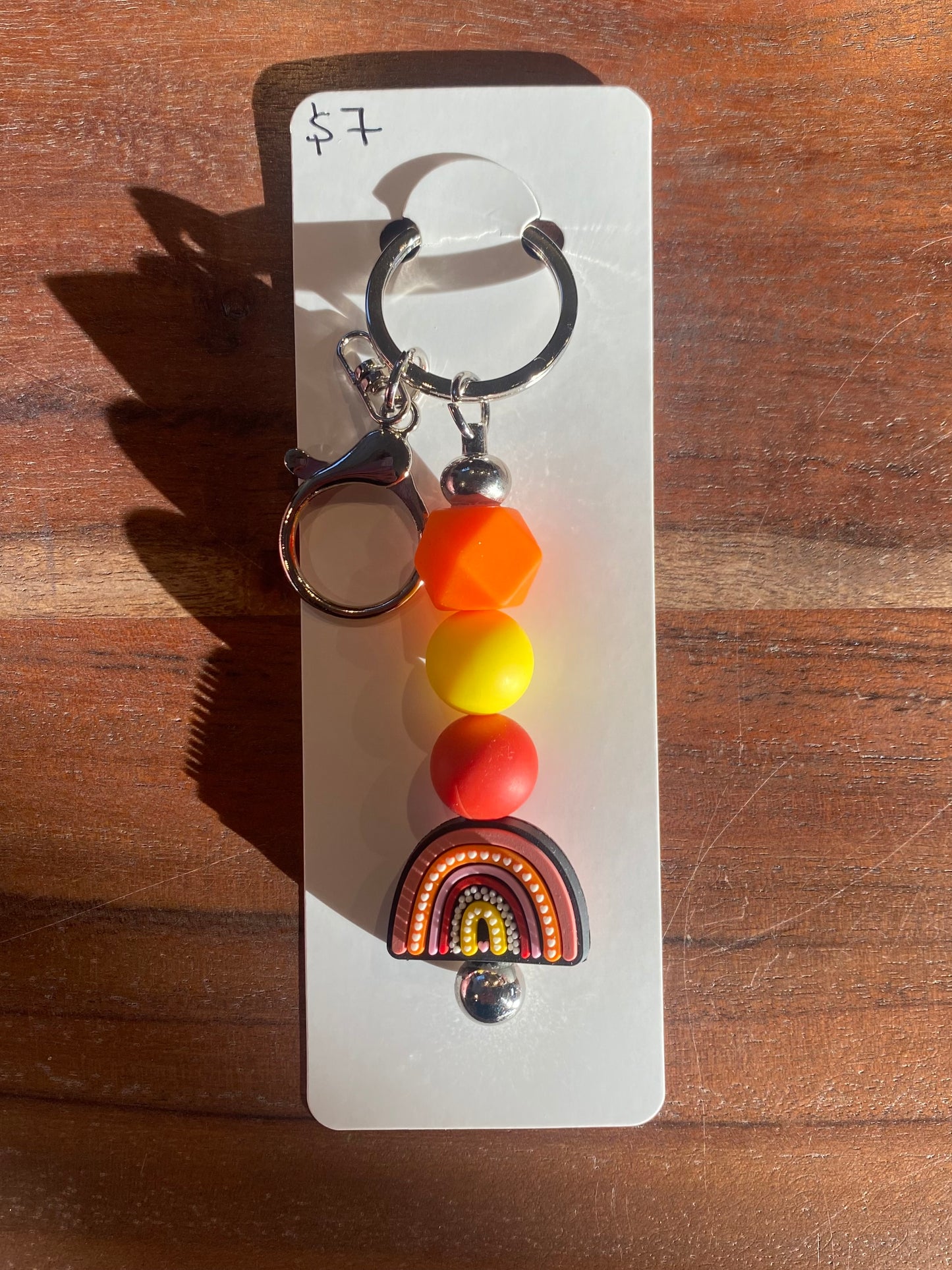 Warm Toned Rainbow Keychain