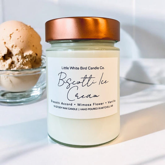 Biscotti Ice Cream Jar Candle