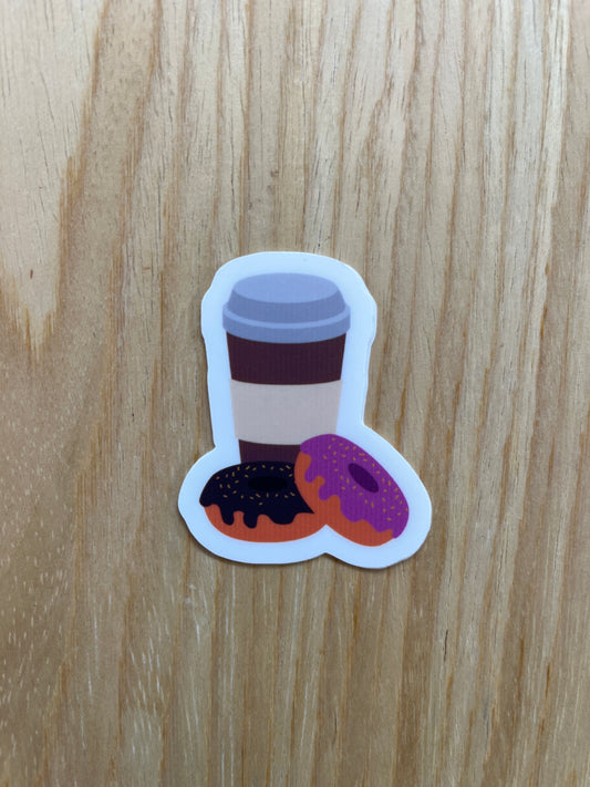 Coffee And Doughnuts Sticker