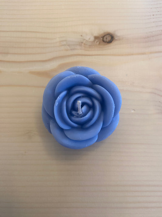 Blue Rose Candle