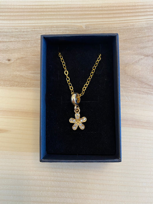 Bejeweled Flower Necklace