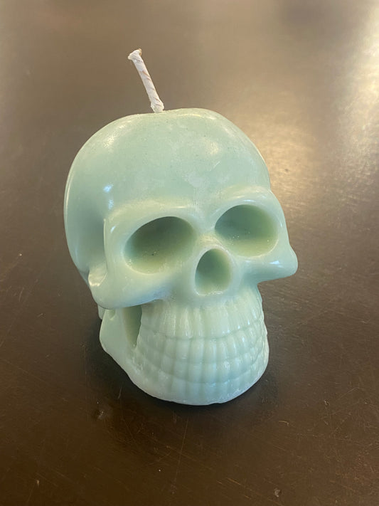 Green Skull Candle