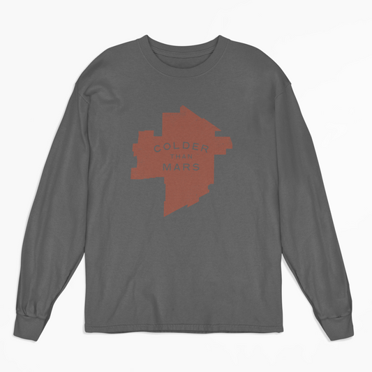 Colder Than Mars Long Sleeved Tee | Charcoal