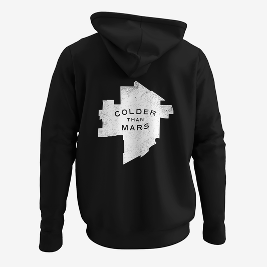 Colder Than Mars Zip-Up Hoodie | Black