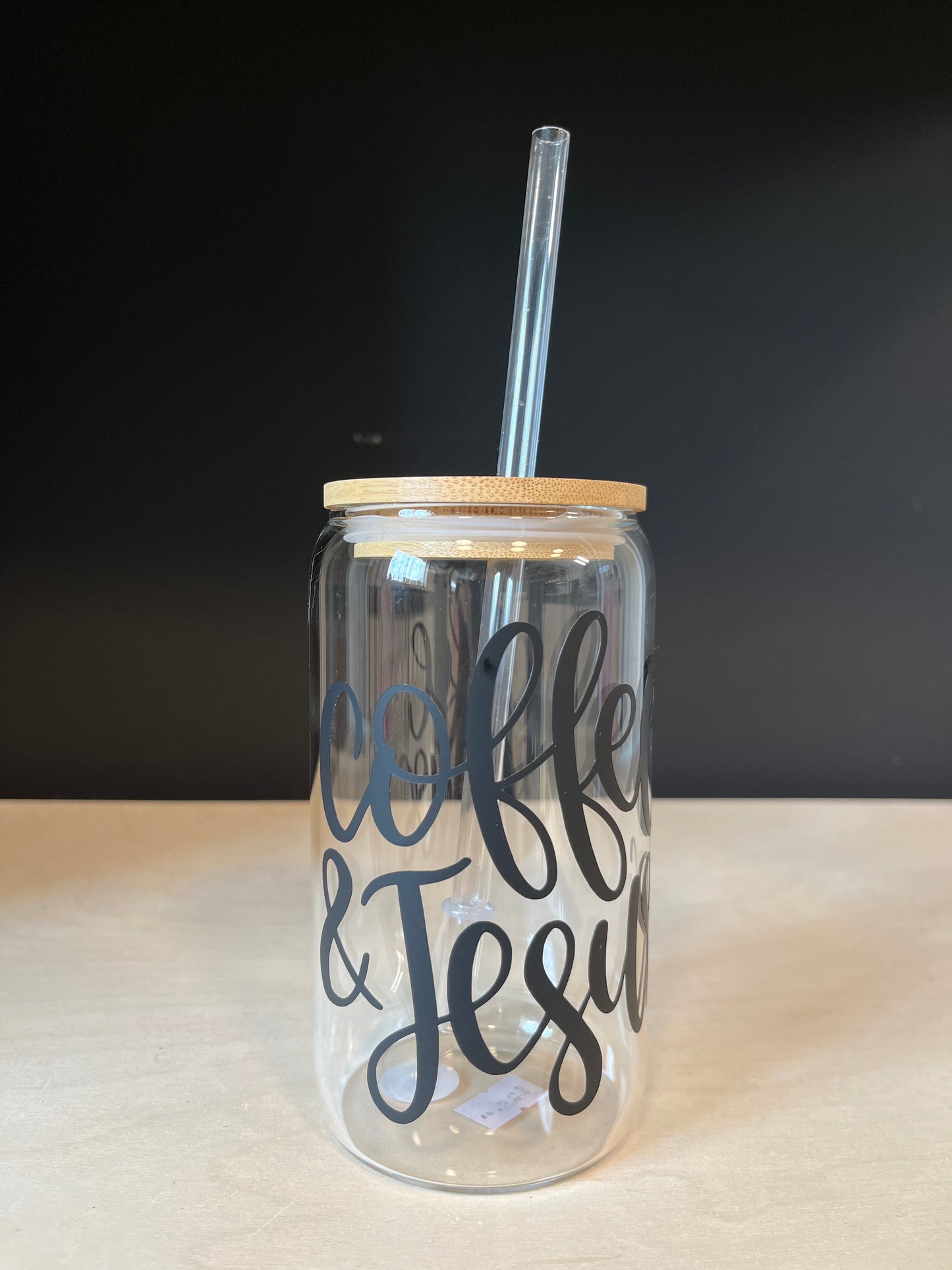 Coffee and Jesus Glass Tumbler